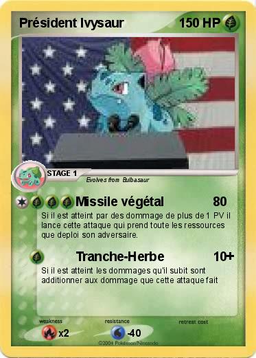 Pokemon Président Ivysaur