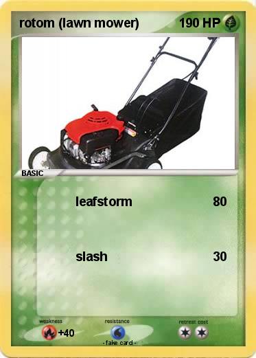 Pokemon rotom (lawn mower)