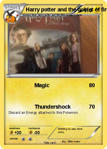 Pokemon Harry potter and the goblet of fire