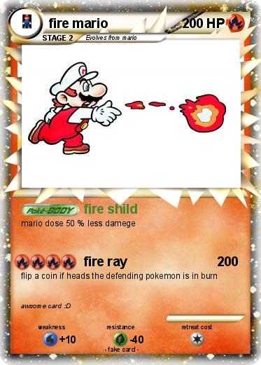Pokemon fire mario