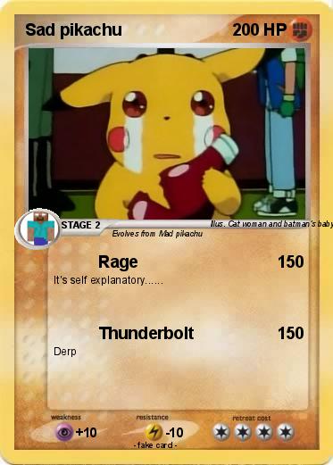 Pokemon Sad pikachu
