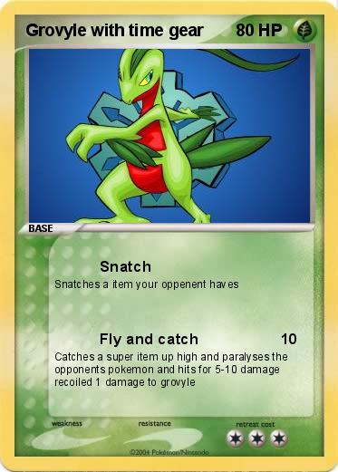 Pokemon Grovyle with time gear