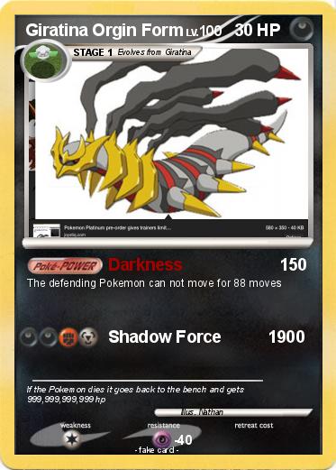 Pokemon Giratina Orgin Form