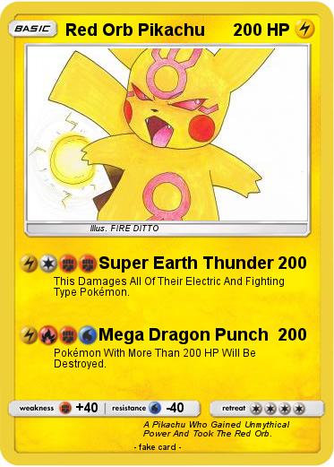 Pokemon Red Orb Pikachu