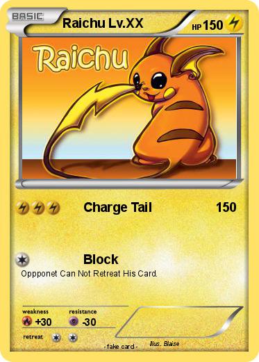 Pokemon Raichu Lv.XX