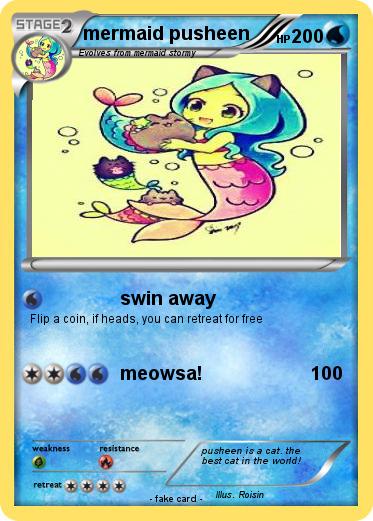 Pokemon mermaid pusheen