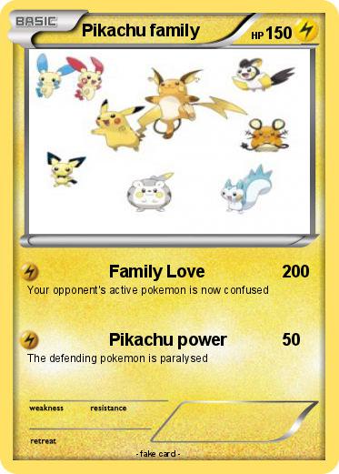 Pokemon Pikachu family