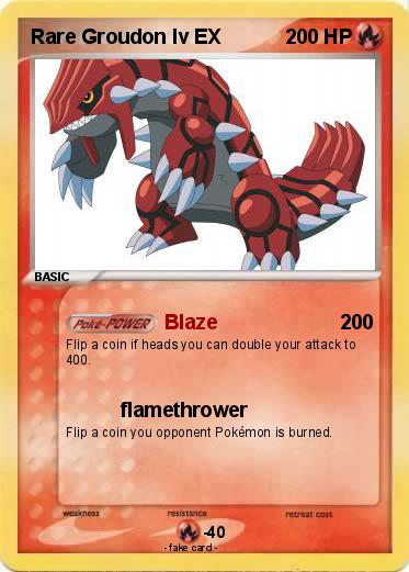 Pokemon Rare Groudon Iv EX