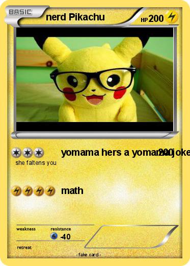 Pokemon nerd Pikachu Pokemon nerd Pikachu