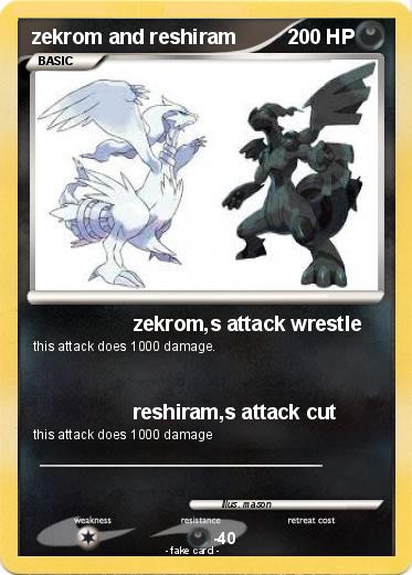Pokemon zekrom and reshiram