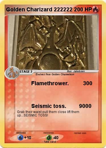 Pokemon Golden Charizard 222222