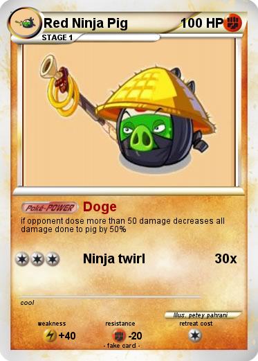 Pokemon Red Ninja Pig