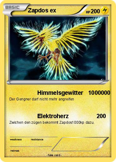 Pokemon Zapdos ex