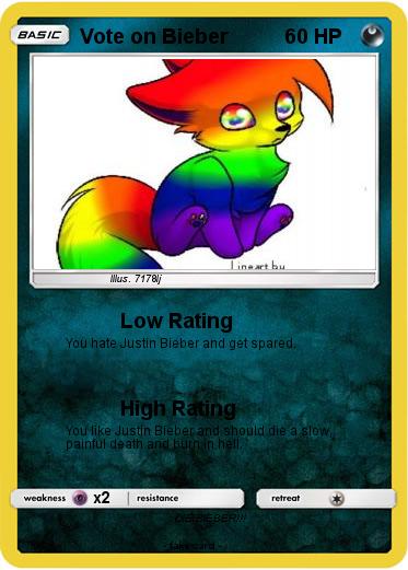 Pokemon Vote on Bieber