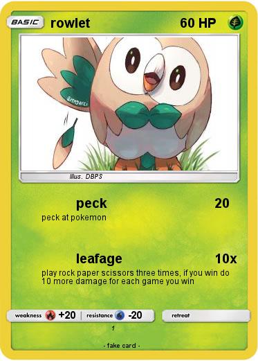 Pokemon rowlet