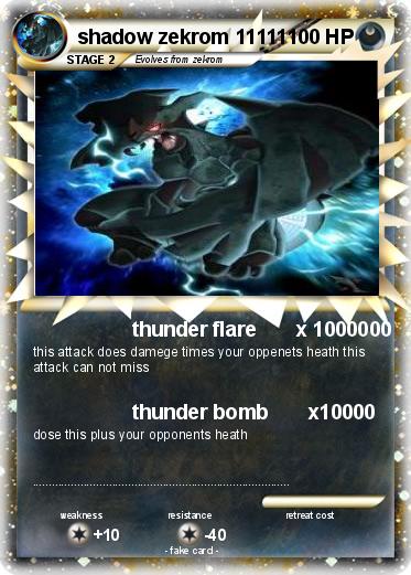 Pokemon shadow zekrom 111111