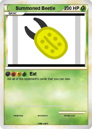 Pokemon Summoned Beetle