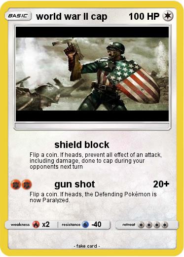 Pokemon world war II cap