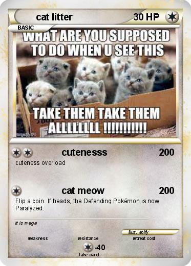Pokemon cat litter