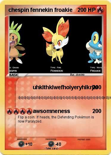 Pokemon chespin fennekin froakie