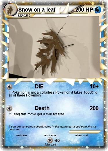 Pokemon Snow on a leaf