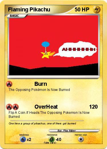 Pokemon Flaming Pikachu