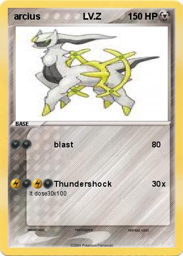 Pokemon arcius                 LV.Z