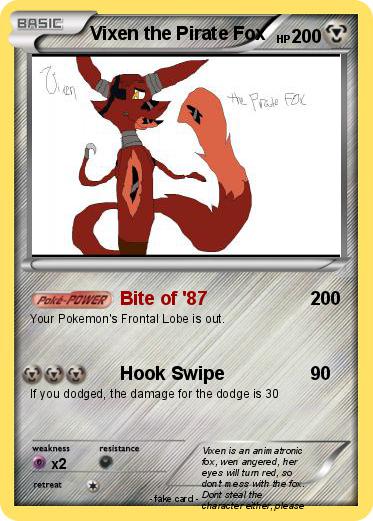 Pokemon Vixen the Pirate Fox