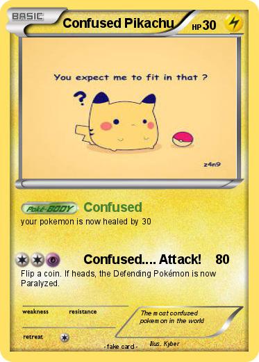 Pokemon Confused Pikachu