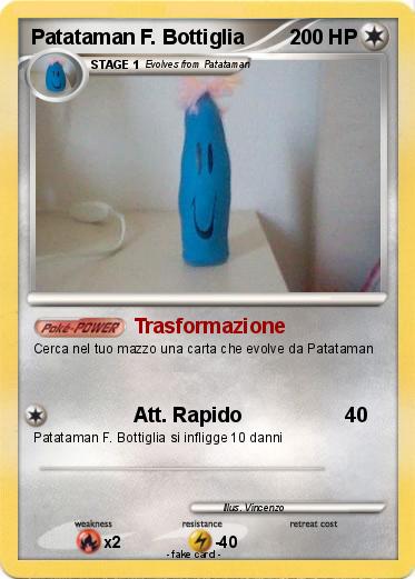 Pokemon Patataman F. Bottiglia