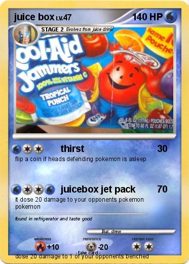 Pokemon juice box