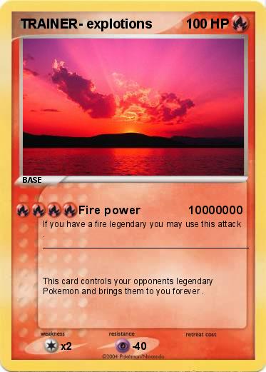 Pokemon TRAINER- explotions