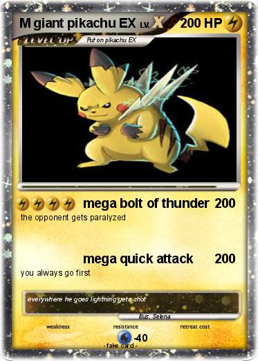 Pokemon M giant pikachu EX