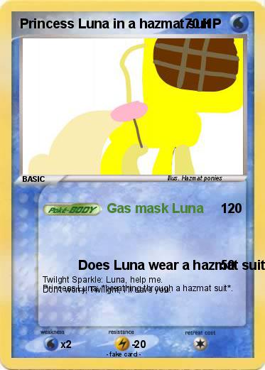 Pokemon Princess Luna in a hazmat suit