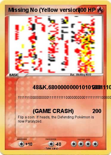 Pokemon Missing No (Yellow version)