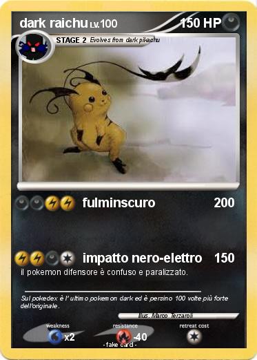 Pokemon dark raichu