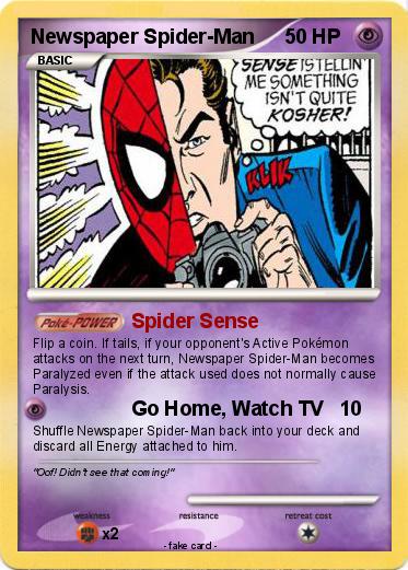 Pokemon Newspaper Spider-Man