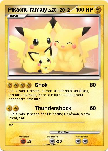 Pokemon Pikachu famaly
