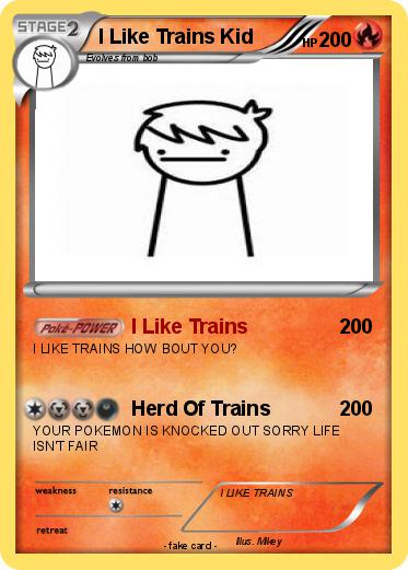 Pokemon I Like Trains Kid