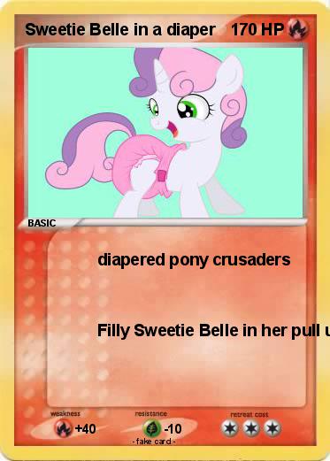 Pokemon Sweetie Belle in a diaper