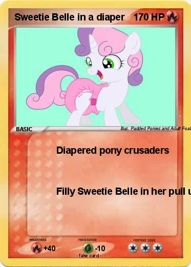 Pokemon Sweetie Belle in a diaper