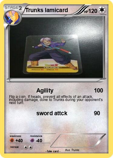 Pokemon Trunks lamicard