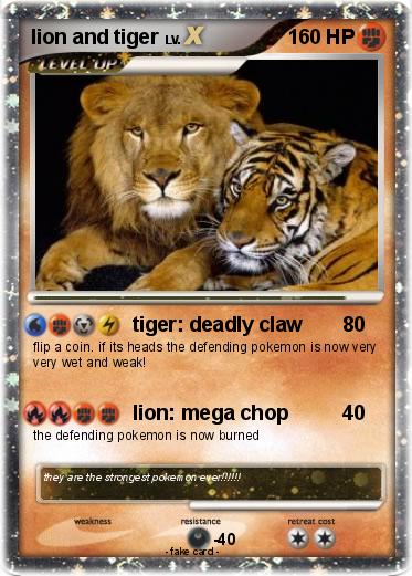 Pokemon lion and tiger