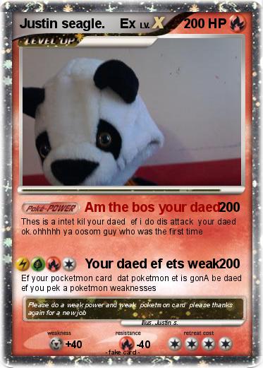 Pokemon Justin seagle.    Ex