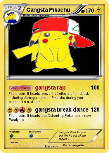 Pokemon Gangsta Pikachu