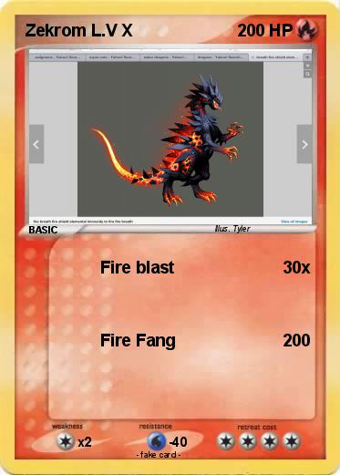 Pokemon Zekrom L.V X