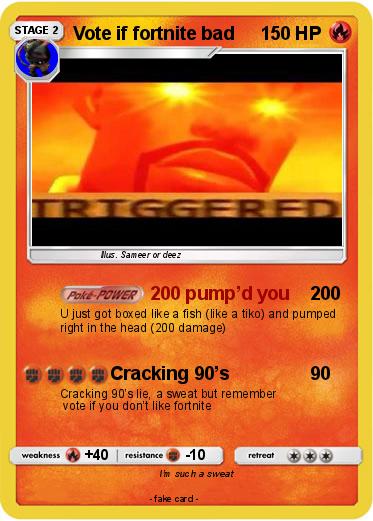 Pokemon Vote if fortnite bad
