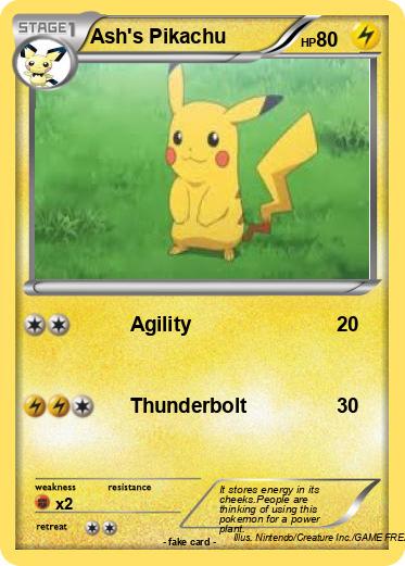 Pokemon Ash's Pikachu