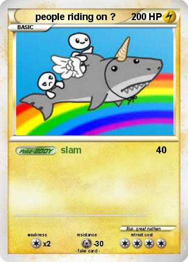 Pokemon people riding on ?