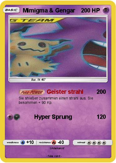 Pokemon Mimigma & Gengar
